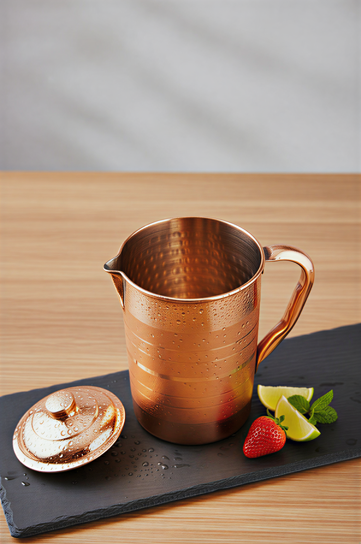 Pure Copper Jug - 2L Hammered Copper Jug