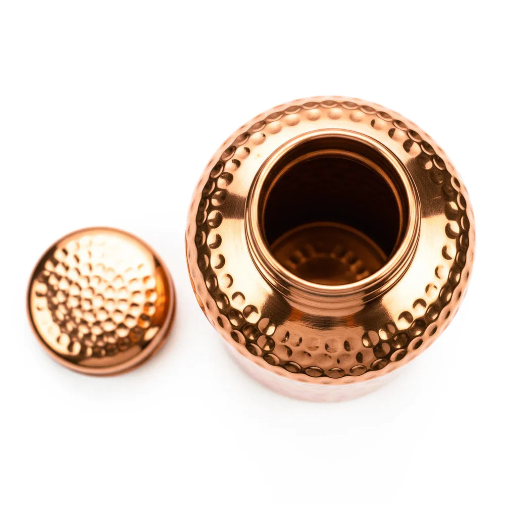 Ripple Copper Bottle (Hammered) (900 ml)
