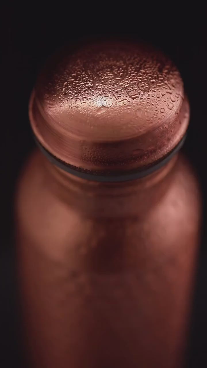 Ripple Copper Bottle (Hammered) (900 ml)